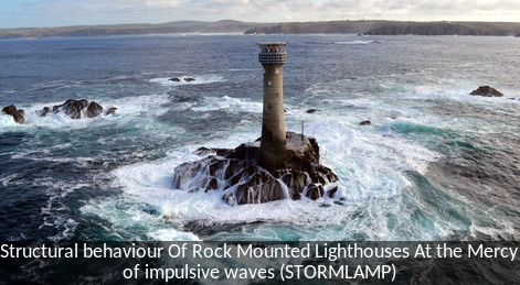 Structural behaviour of rock mounted lighthouses at the mercy of impulsive waves